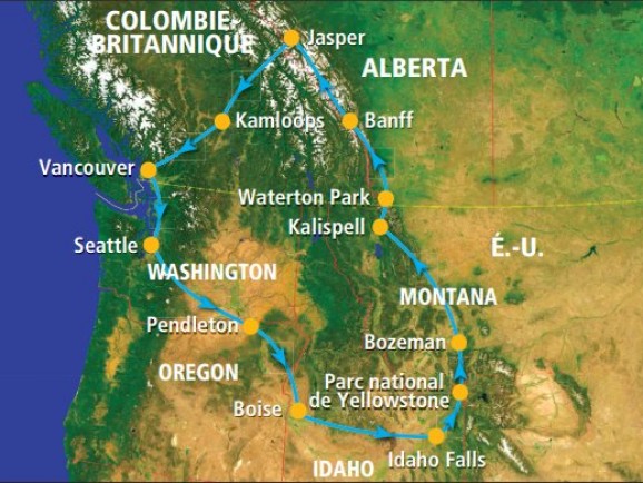 Canada / Ouest / Circuits accompagnés / Les Rocheuses, de Vancouver au Yellowstone