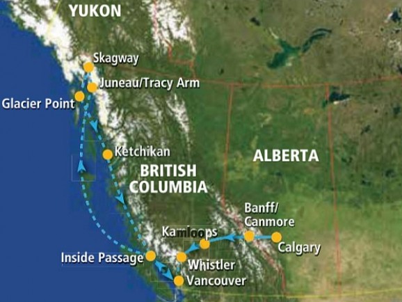 Usa / Alaska  / Croisières / Combiné croisière Alaska & Ouest canadien