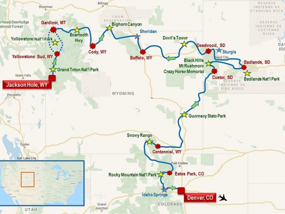 Usa / Grand Ouest / Fly & Drive / Les Rocheuses de Denver à Yellowstone