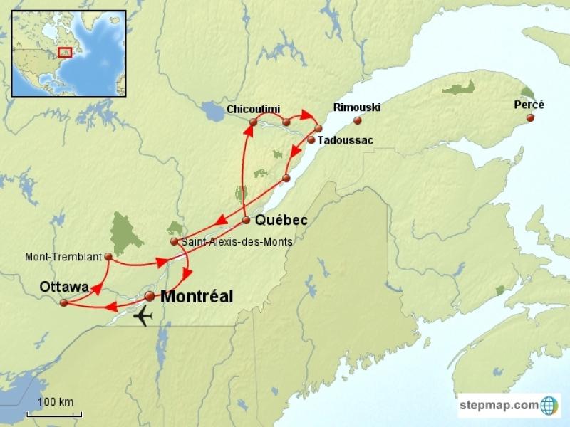 Découvrez la Belle Province au rythme de sa nature et de ses habitants. Ce bel itinéraire vous fera découvrir les paysages du Québec, avec un kilométrage raisonnable. 