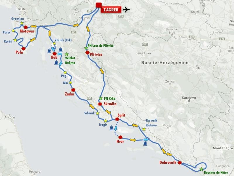 La Croatie à moto : routes de rêve, villages de carte postale, villes au riche patrimoine architectural, parcs de toute beauté (lacs de Plitvice...), îles de rêve, et gastronomie! 